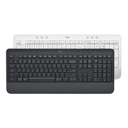 Logitech K650 Wireless Bluetooth Dual Mode Silent Keyboard (White)-garmade.com