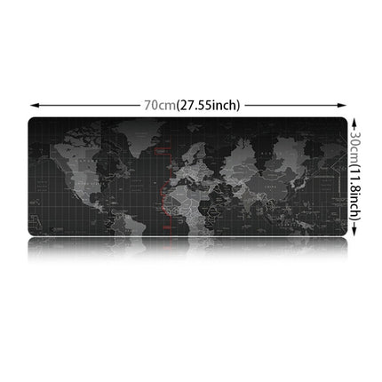 Extended Large Anti-Slip World Map Pattern Soft Rubber Smooth Cloth Surface Game Mouse Pad Keyboard Mat, Size: 70 x 30cm-garmade.com