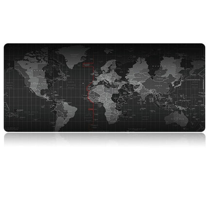 Extended Large Anti-Slip World Map Pattern Soft Rubber Smooth Cloth Surface Game Mouse Pad Keyboard Mat, Size: 80 x 30cm-garmade.com