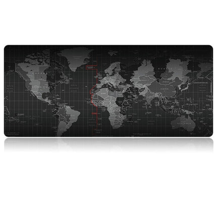 Extended Large Anti-Slip World Map Pattern Soft Rubber Smooth Cloth Surface Game Mouse Pad Keyboard Mat, Size: 60 x 30cm-garmade.com