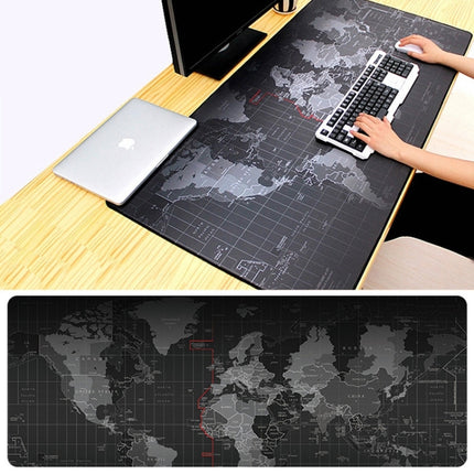 Extended Large Anti-Slip World Map Pattern Soft Rubber Smooth Cloth Surface Game Mouse Pad Keyboard Mat, Size: 60 x 30cm-garmade.com