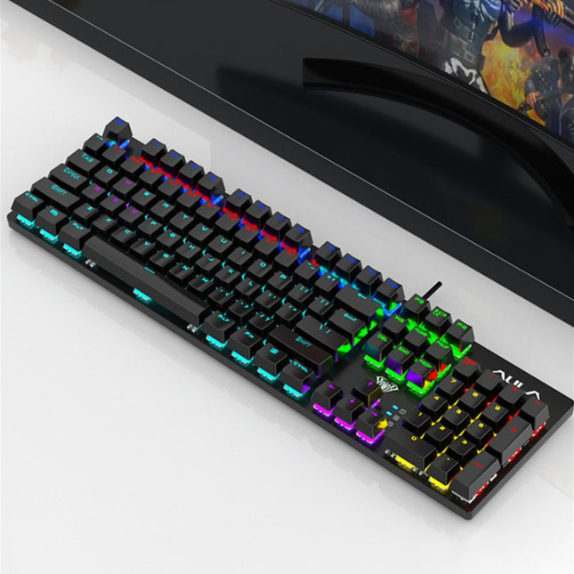 AULA S2022 USB Wired Mechanical Keyboard (Black)-garmade.com