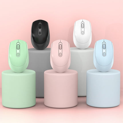 M107 4-buttons 1600 DPI Dual Mode 2.4GHz + Bluetooth 5.1 Wireless Rechargeable Mouse (White)-garmade.com
