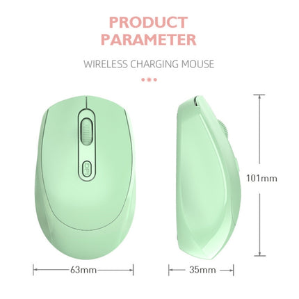 M107 4-buttons 1600 DPI Dual Mode 2.4GHz + Bluetooth 5.1 Wireless Rechargeable Mouse (White)-garmade.com