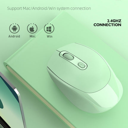 M107 4-buttons 1600 DPI 2.4GHz Wireless Mouse, Battery Version (White)-garmade.com
