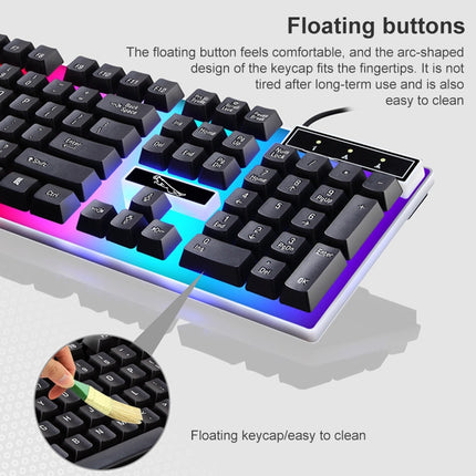 ZGB G21 Luminous Wired Keyboard + Mouse Set (Black)-garmade.com