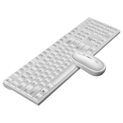 ZGB 8820 Candy Color Wireless Keyboard + Mouse Set (White)-garmade.com