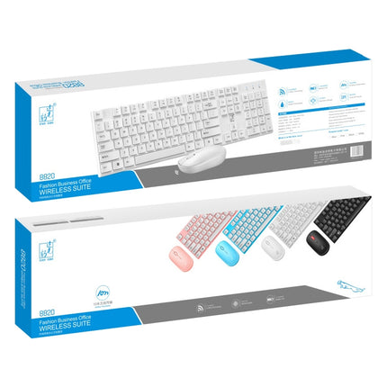 ZGB 8820 Candy Color Wireless Keyboard + Mouse Set (Black)-garmade.com