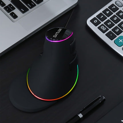 DELUX M618 Plus RGB Wired Optical Mouse Ergonomic Vertical Mouse 4000DPI-garmade.com