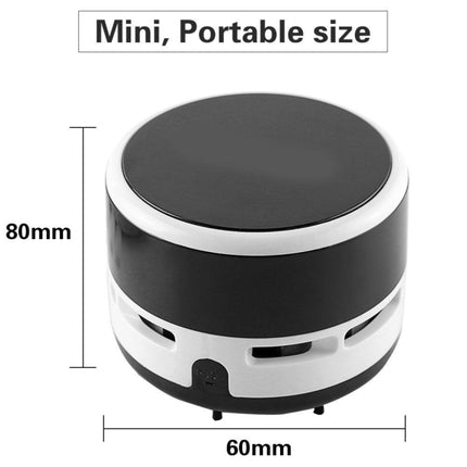 Mini Cute Personality Household / Vehicle Handheld Desk Table Keyboard Vacuum Cleaner, Size: 8x6x6cm(Black)-garmade.com
