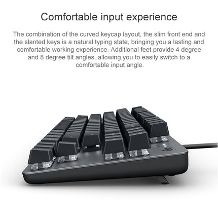 Logitech K835 Mini Mechanical Wired Keyboard, Green Shaft (Black)-garmade.com