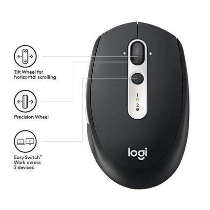 Logitech M590 Dual Mode Wireless Bluetooth Light Sound Mouse(Black)-garmade.com