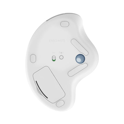 Logitech ERGO M575 Creative Wireless Trackball Mouse (White)-garmade.com
