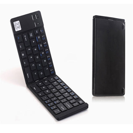 F66 Foldable Bluetooth Wireless 66 Keys Keyboard, Support Android / Windows / iOS (Black)-garmade.com