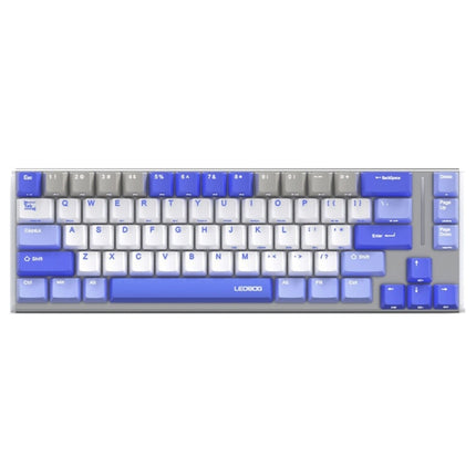 LEOBOG K67 2.4G Bluetooth Wireless RGB Three Mode Customized Mechanical Keyboard, Ice Crystal Switch (Blue)-garmade.com