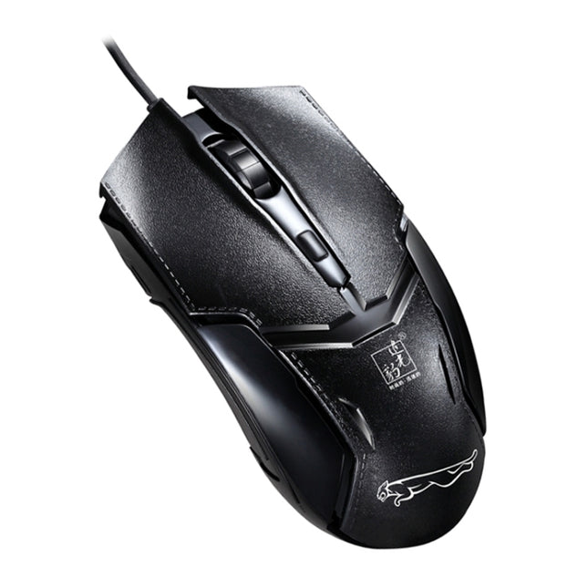 Chasing Leopard 179 USB 1600DPI Three-speed Adjustable Wired Optical Gaming Mouse, Length: 1.3m(Black)-garmade.com