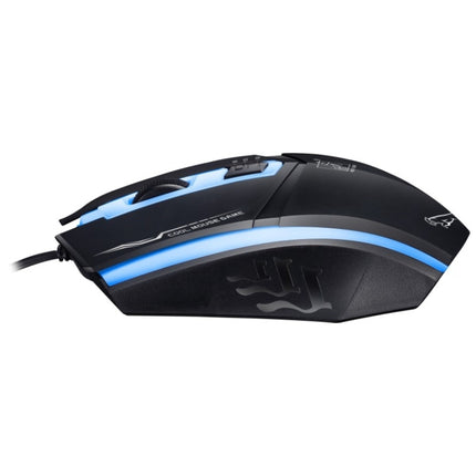 Chasing Leopard 199 USB 1600DPI Three-speed Adjustable LED Backlight Wired Optical Gaming Mouse, Length: 1.3m(Black)-garmade.com