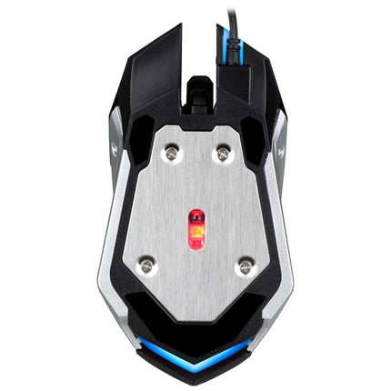 Chasing Leopard K1 USB 1600DPI Three-speed Adjustable LED Backlight Mute Wired Optical Gaming Mouse, Length: 1.3m(Black)-garmade.com