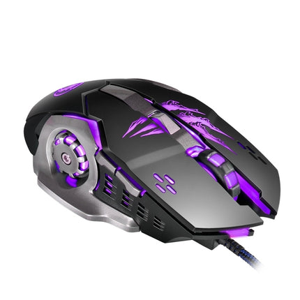 Apedra iMICE A8 High Precision Gaming Mouse LED four color controlled breathing light USB 6 Buttons 3200 DPI Wired Optical Gaming Mouse for Computer PC Laptop(Black)-garmade.com