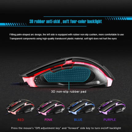 Apedra iMICE A9 High Precision Gaming Mouse LED four color controlled breathing light USB 6 Buttons 3200 DPI Wired Optical Gaming Mouse for Computer PC Laptop(Black)-garmade.com