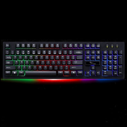 ZGB G20 104 Keys USB Wired Mechanical Feel RGB Backlight Computer Keyboard Gaming Keyboard(Black)-garmade.com
