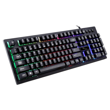 ZGB G20 104 Keys USB Wired Mechanical Feel RGB Backlight Computer Keyboard Gaming Keyboard(Black)-garmade.com