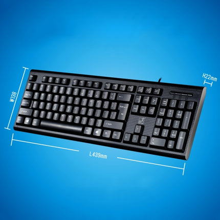 ZGB Q9 104 Keys USB Wired Grid Texture General Gaming Office Keyboard(Black)-garmade.com
