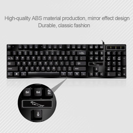 ZGB Q17 104 Keys USB Wired Suspension Gaming Office Keyboard (Black)-garmade.com