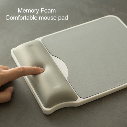 MONTIAN MF-03 Square Slow Rebound Memory Cotton Bracer Hard Bottom Mouse Pad(Grey)-garmade.com