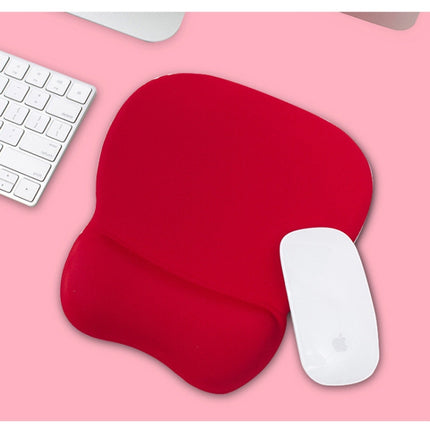 MONTIAN MF-01 Oval Slow Rebound Memory Cotton Soft Bracer Mouse Pad(Red)-garmade.com
