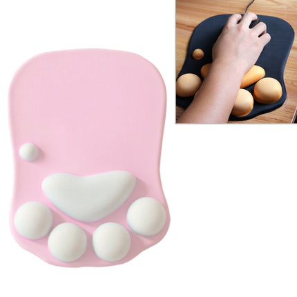 MONTIAN Cat Claw Shape Slow Soft Bracer Non-slip Silicone Mouse Pad (Pink)-garmade.com