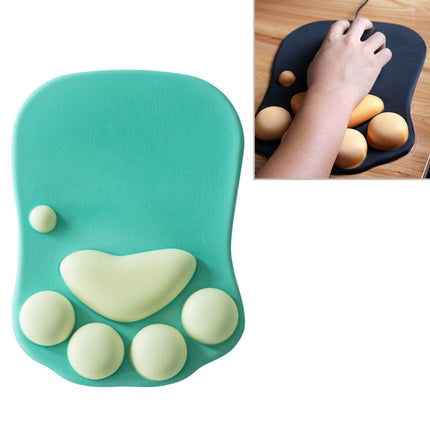 MONTIAN Cat Claw Shape Slow Soft Bracer Non-slip Silicone Mouse Pad (Green)-garmade.com