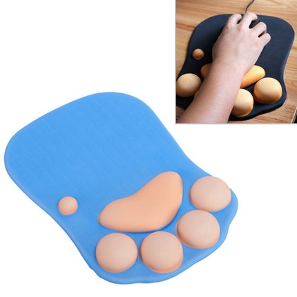 MONTIAN Cat Claw Shape Slow Soft Bracer Non-slip Silicone Mouse Pad (Blue)-garmade.com