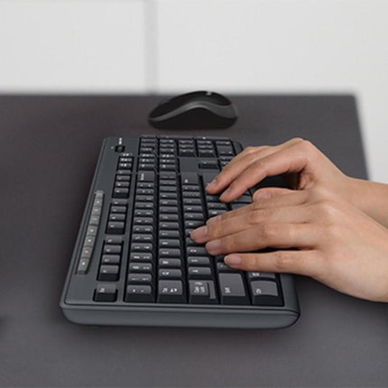 Logitech MK270 2.4GHz Wireless Keyboard + Mouse Set(Black)-garmade.com