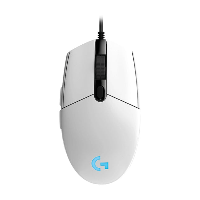 Logitech G102 6-keys RGB Glowing 6000DPI Five-speed Adjustable Wired Optical Gaming Mouse, Length: 2m (White)-garmade.com
