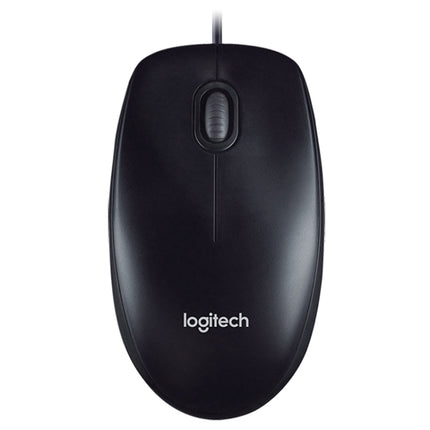 Logitech M100R USB Interface Full Size 1000DPI Wired Optical Mouse (Black)-garmade.com