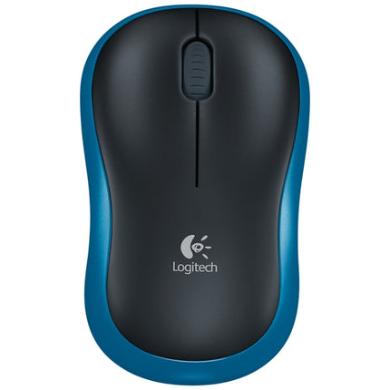 Logitech M185 2.4GHz 3-keys 1000DPI Wireless Optical Mouse, Wireless Range: 10m (Blue)-garmade.com