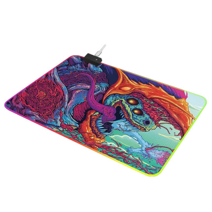 Computer Monster Pattern Illuminated Mouse Pad, Size: 45 x 40 x 0.4cm-garmade.com
