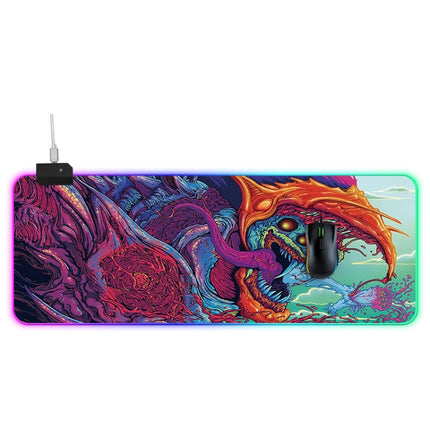 Computer Monster Pattern Illuminated Mouse Pad, Size: 80 x 30 x 0.4cm-garmade.com