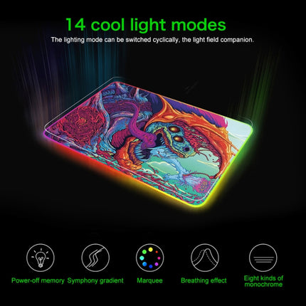 Computer Monster Pattern Illuminated Mouse Pad, Size: 90 x 30 x 0.4cm-garmade.com