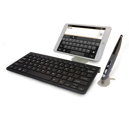 KM-909 2.4GHz Smart Stylus Pen Wireless Optical Mouse + Wireless Keyboard Set(Black)-garmade.com