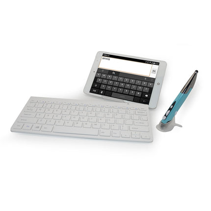 KM-909 2.4GHz Smart Stylus Pen Wireless Optical Mouse + Wireless Keyboard Set(White)-garmade.com