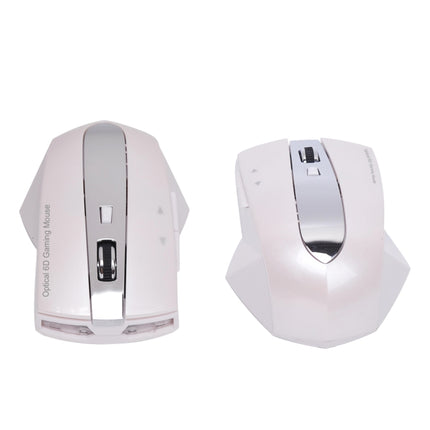 MZ-011 2.4GHz 1600DPI Wireless Rechargeable Optical Mouse with HUB Function(Pearl White)-garmade.com