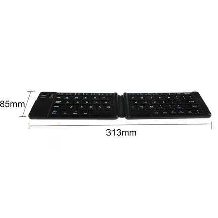 K018 USB Charging Foldable 67 Keys Bluetooth Wireless Keyboard (Black)-garmade.com