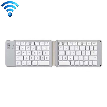 K018 USB Charging Foldable 67 Keys Bluetooth Wireless Keyboard (Silver)-garmade.com