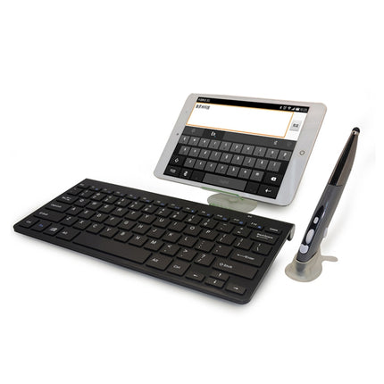 KM-909 2.4GHz Wireless Multimedia Keyboard + Wireless Optical Pen Mouse with USB Receiver Set (Black)-garmade.com