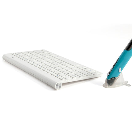 KM-909 2.4GHz Wireless Multimedia Keyboard + Wireless Optical Pen Mouse with USB Receiver Set (White)-garmade.com