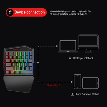 HXSJ K99 Bluetooth 4.2 Mobile Game Keyboard Throne Mouse Set-garmade.com