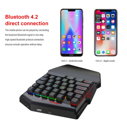 HXSJ K99 Bluetooth 4.2 Mobile Game Keyboard Throne Mouse Set-garmade.com