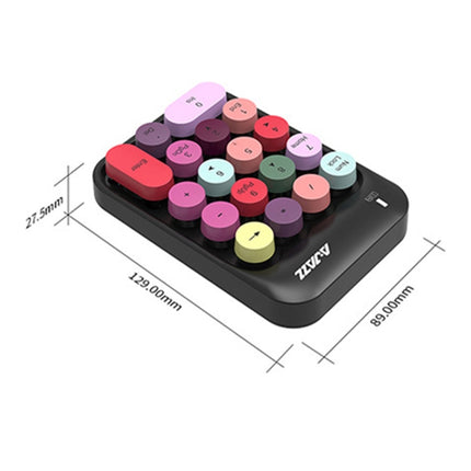 Ajazz AK18 2.4G Mini Wireless Mixed Color Keys Numeric Keyboard (Pink)-garmade.com